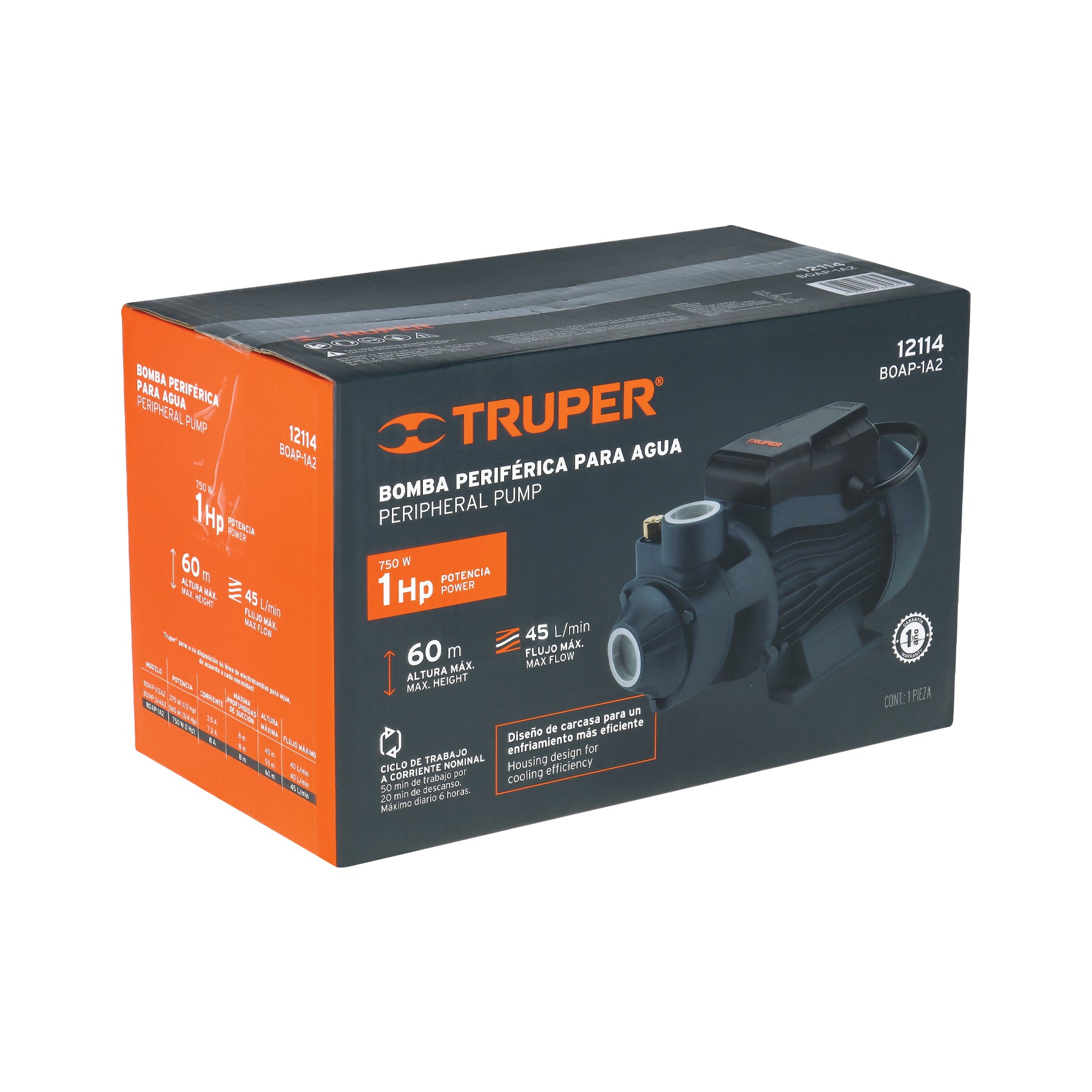 Bomba periférica 1 hp Truper