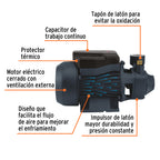 Bomba periférica 1 hp Truper