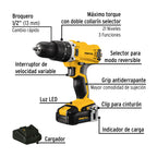 Combo rotomartillo/destornillador de impacto 20V Petrul