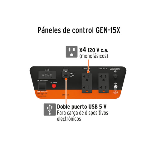 Generador portátil 1,800W motor a gasolina Truper