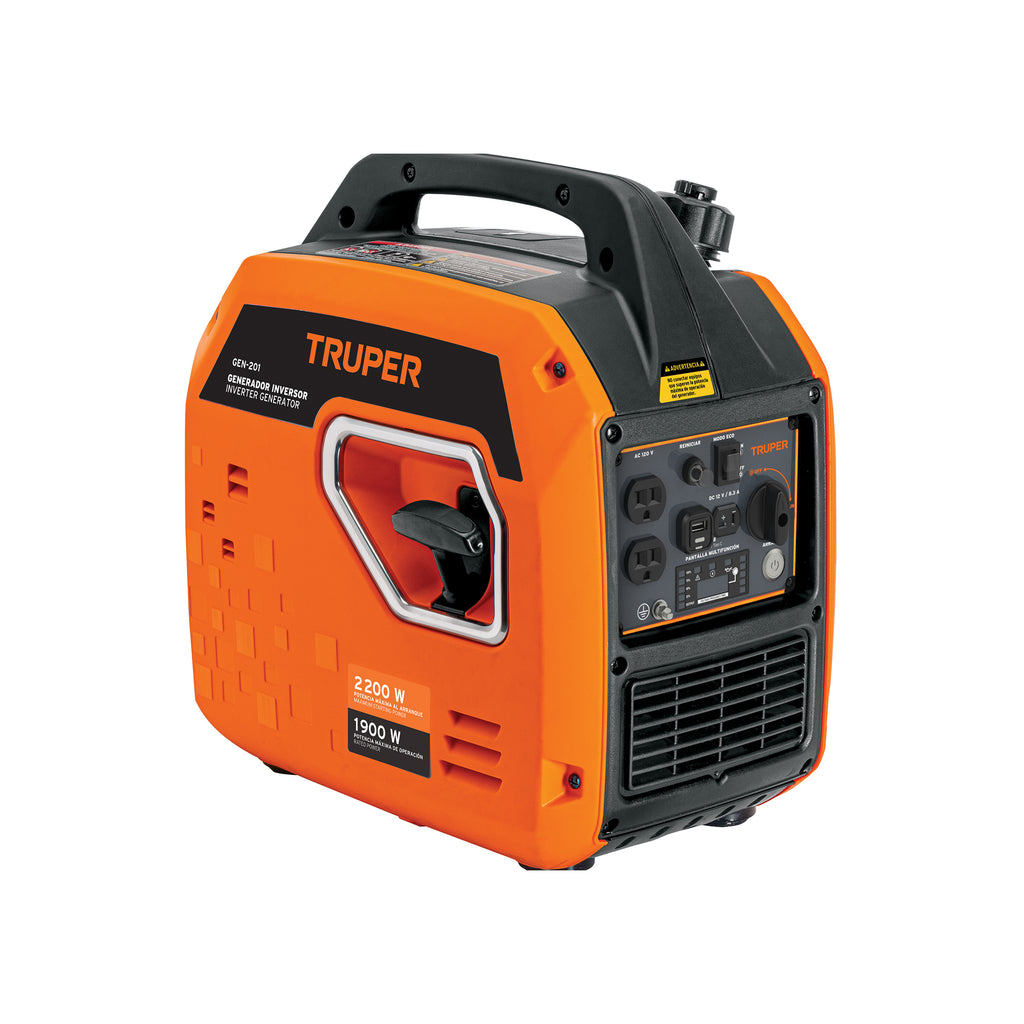 Generador silencioso inverter 2,200W enc. electronico Truper