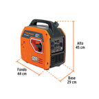 Generador silencioso inverter 2,200W enc. electronico Truper
