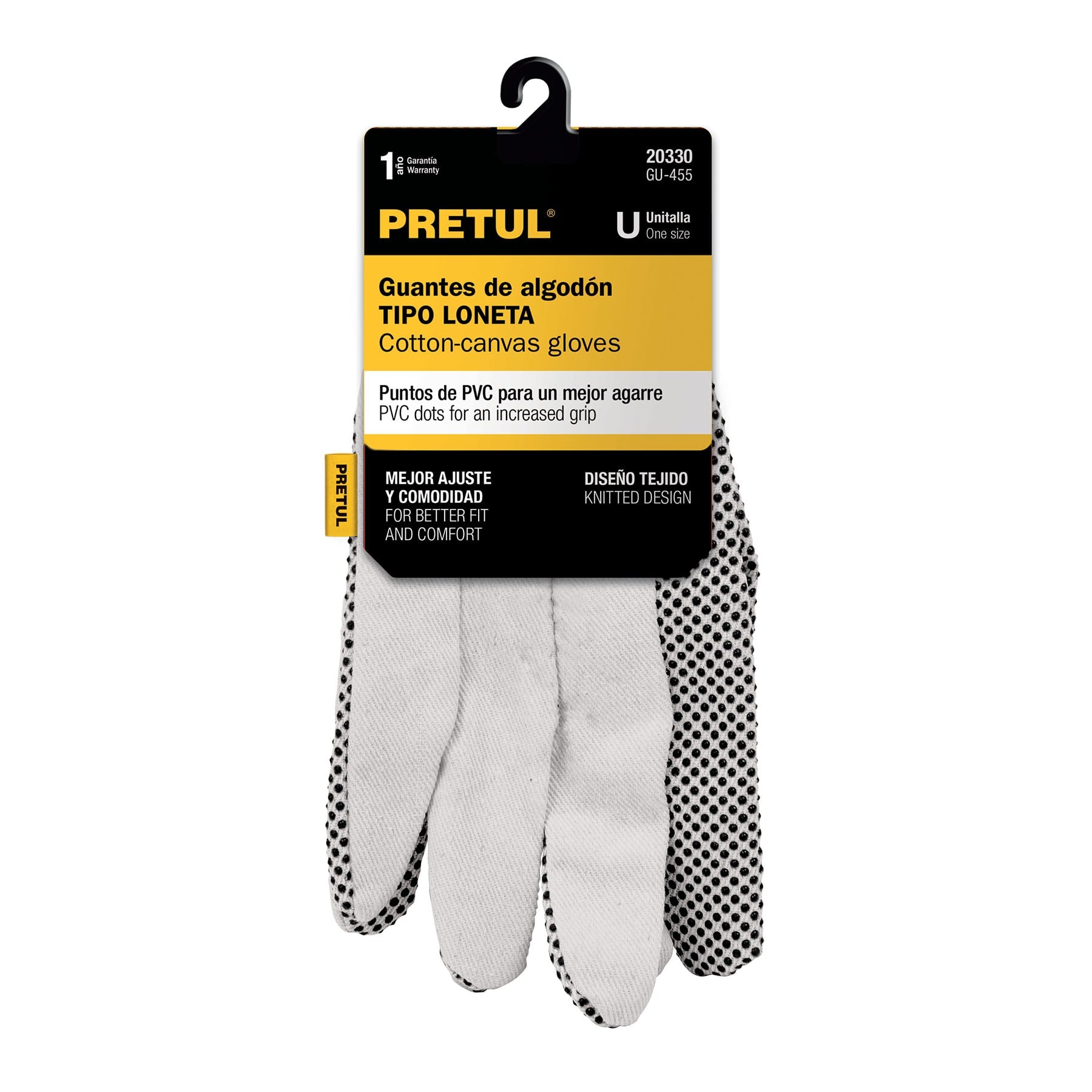 Guantes de algodón unitalla tipo loneta Petrul