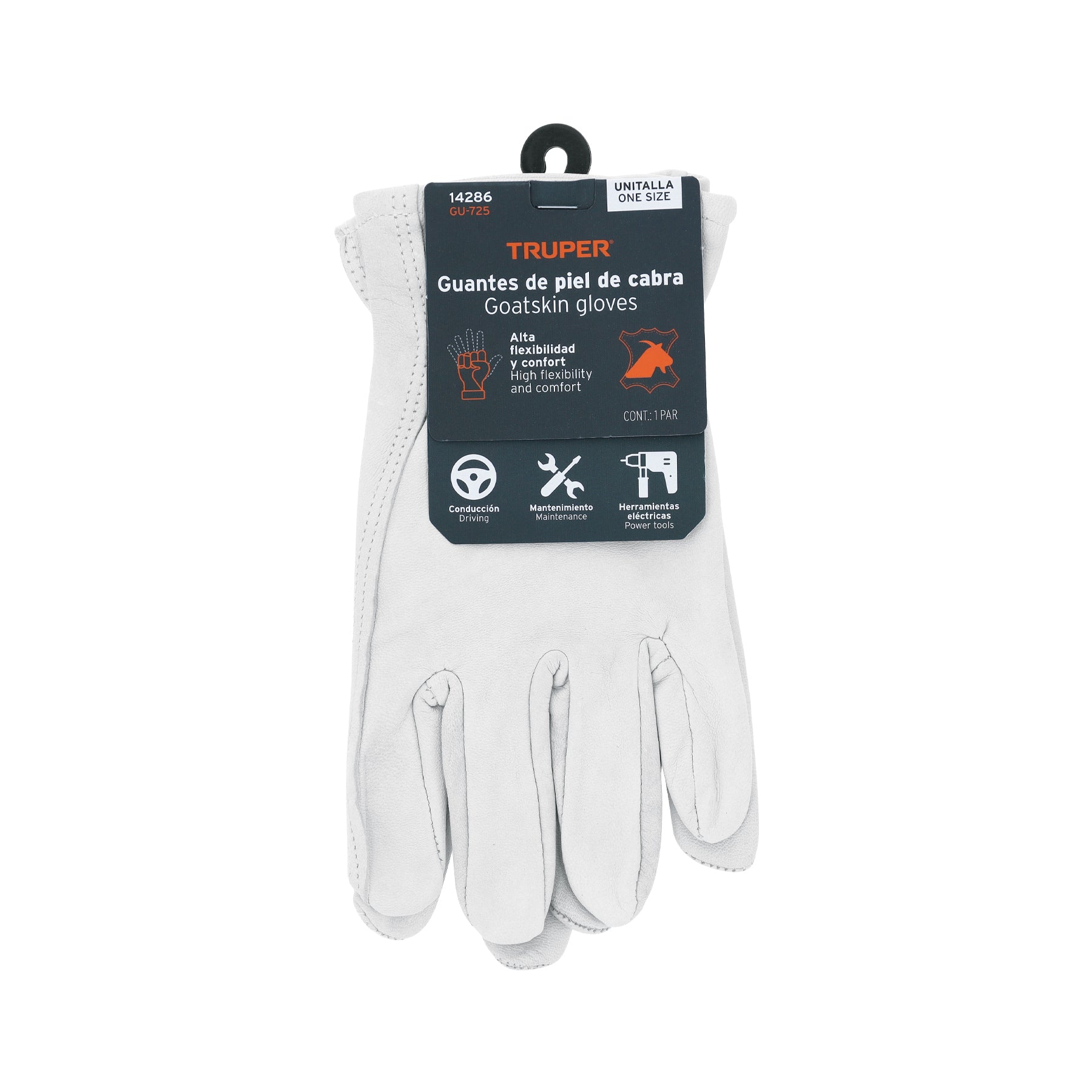 Guantes de piel de cabra unitalla Truper