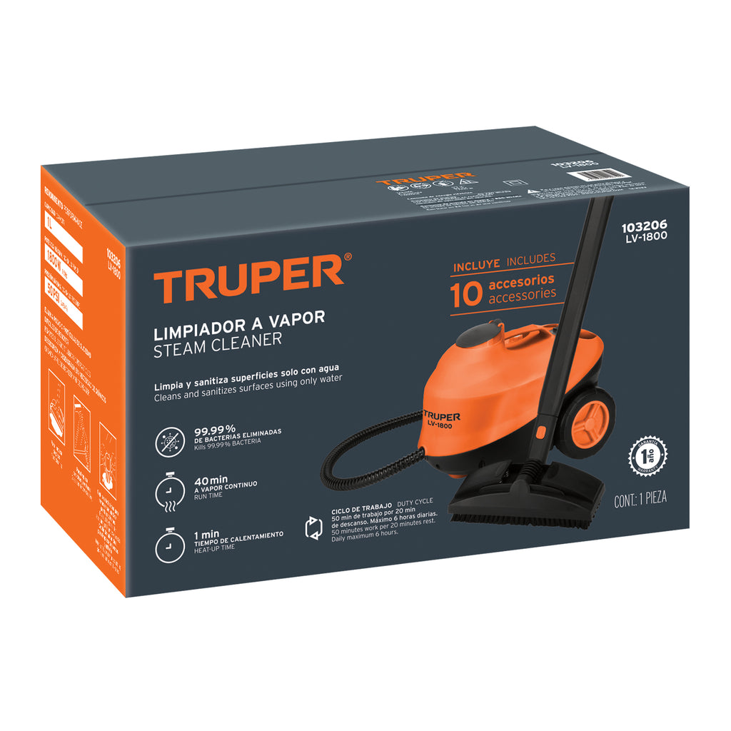 Limpiador a vapor 1800W Truper