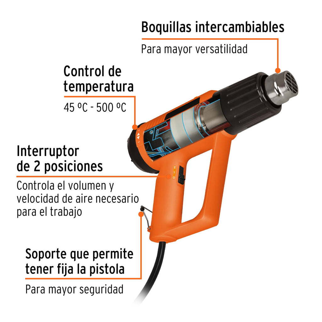 Pistola de calor 2000W Truper