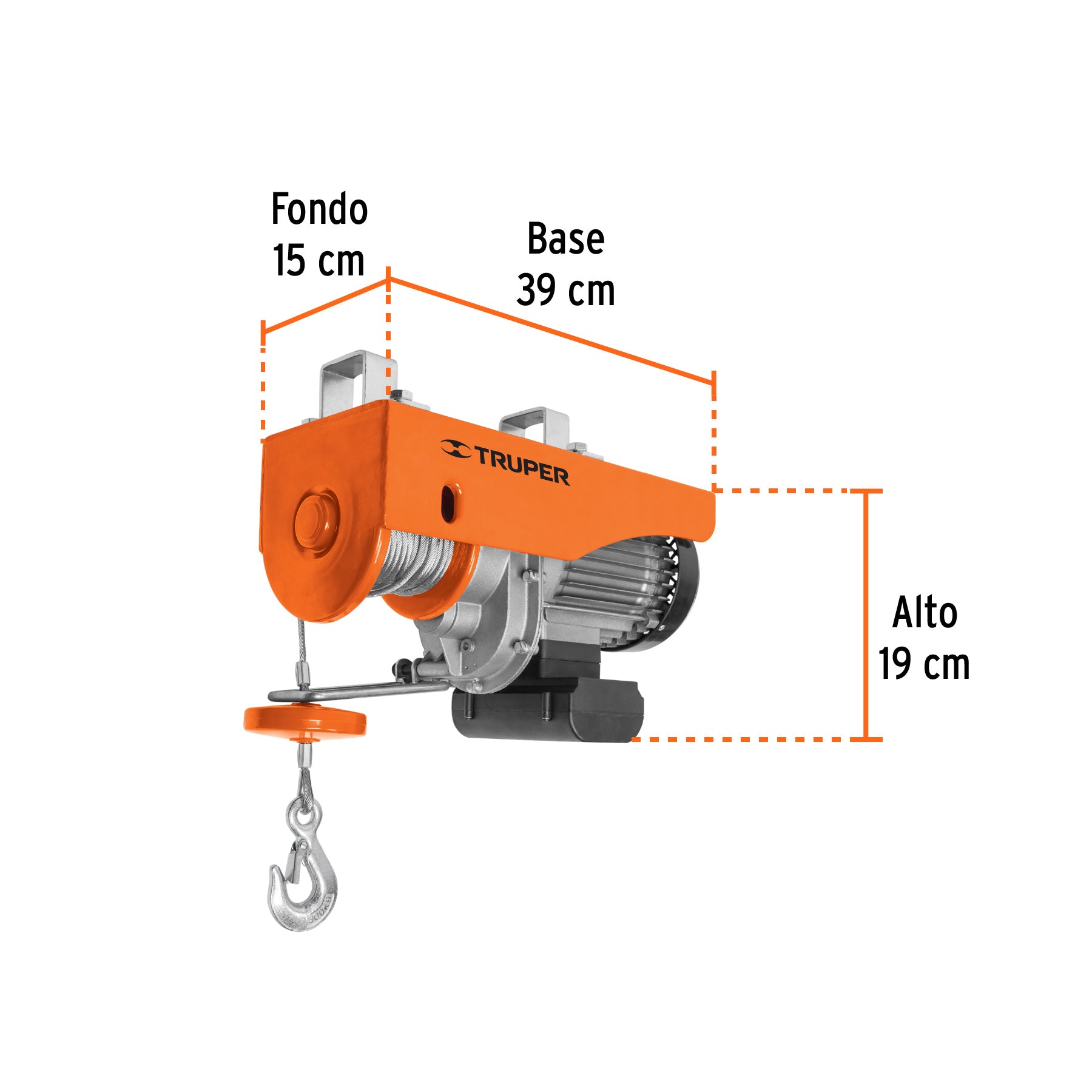 Polipasto eléctrico 600 kg Truper