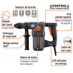 Rotomartillo SDS Plus/Destornillador 6 Joules 1,600W Truper