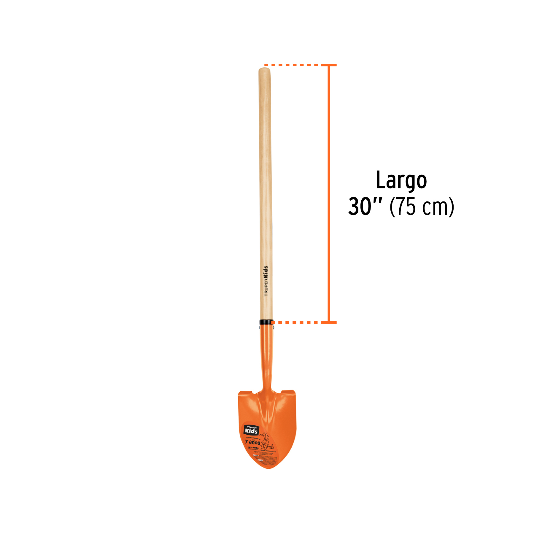 Pala redonda para niños con mango de 30" Truper