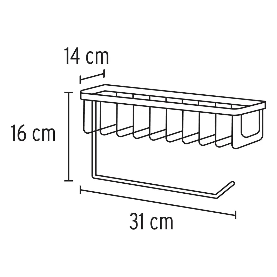 Portarrollo y especiero satín para cocina Foset